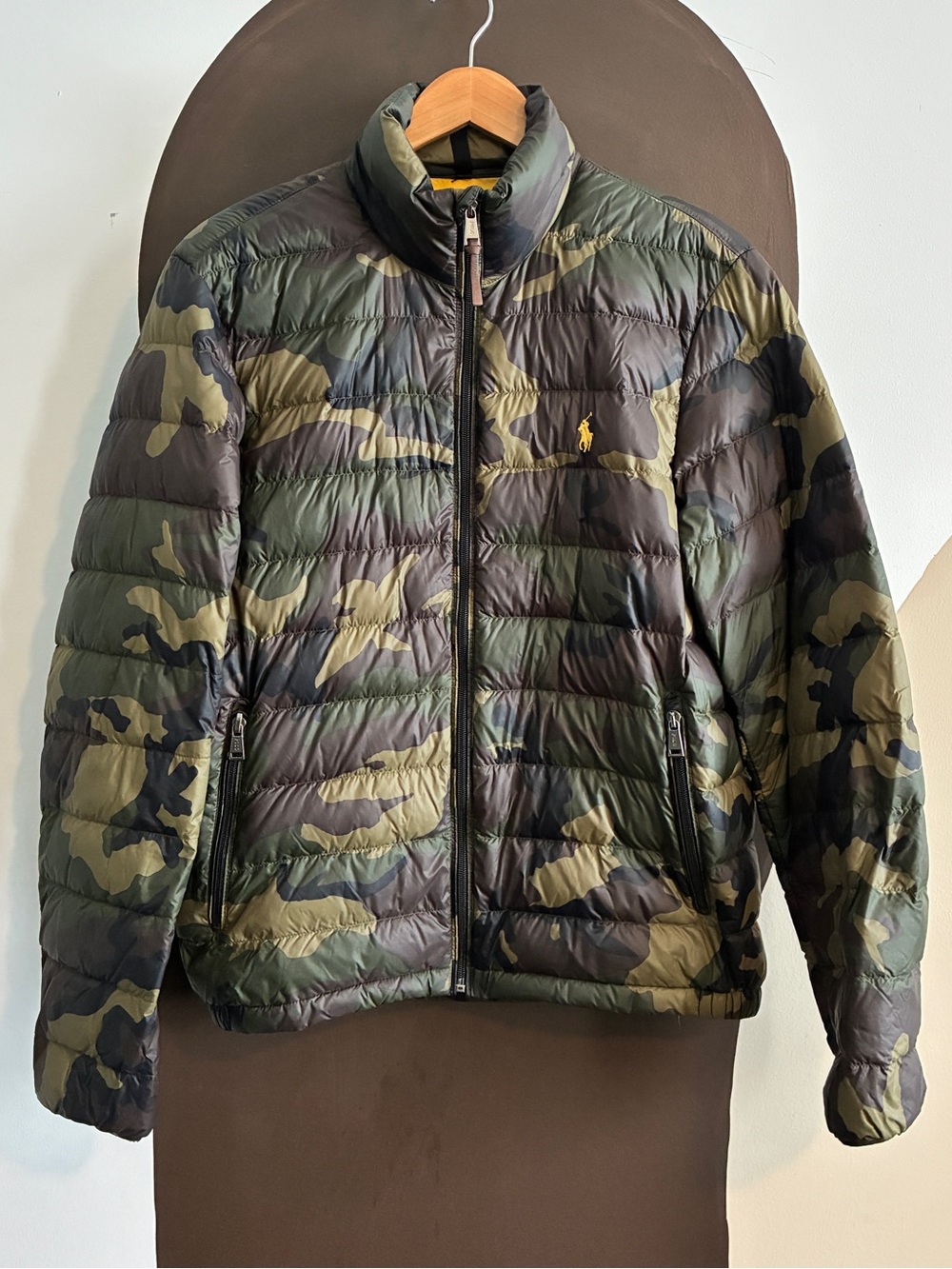 Polo Ralph Lauren Camo Lightweight Down Puffer Jacket Size S